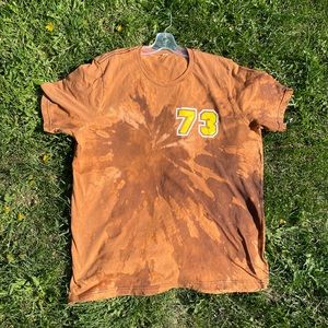 ⚡️Rusty Acid Wash Bleach Mac 73 Orange Yellow US XL Tee Shirt ⚡️